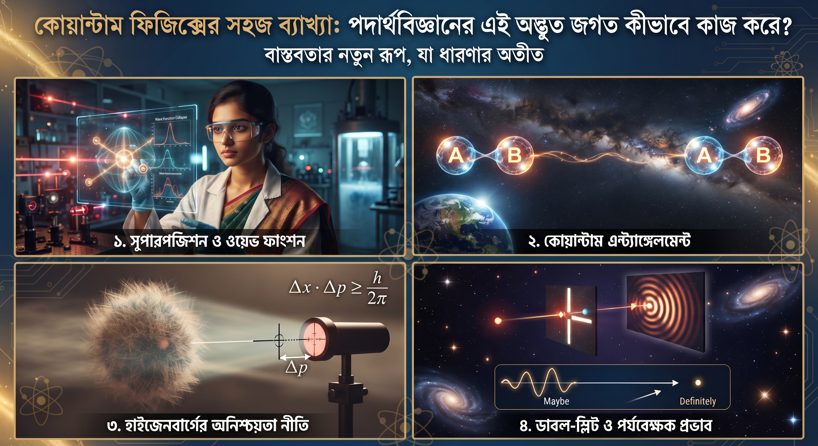 কোয়ান্টাম ফিজিক্সের সহজ ব্যাখ্যা: পদার্থবিজ্ঞানের এই অদ্ভুত জগত কীভাবে কাজ করে?