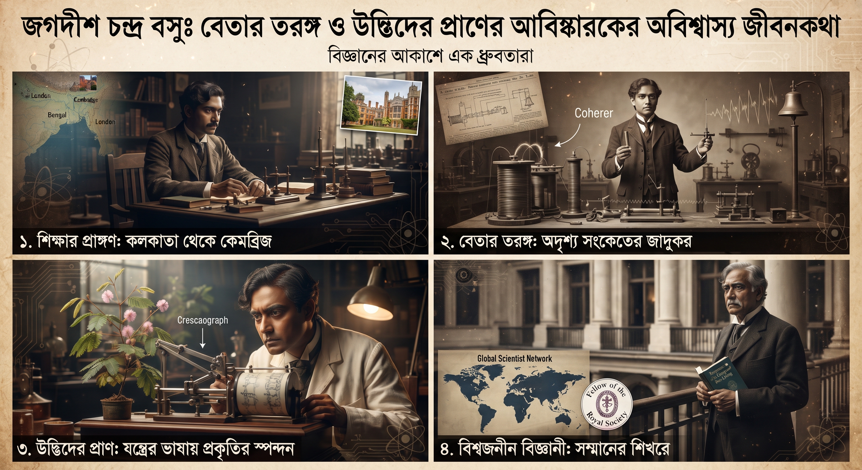জগদীশ চন্দ্র বসু: বেতার তরঙ্গ ও উদ্ভিদের প্রাণের আবিষ্কারকের অবিশ্বাস্য জীবনকথা