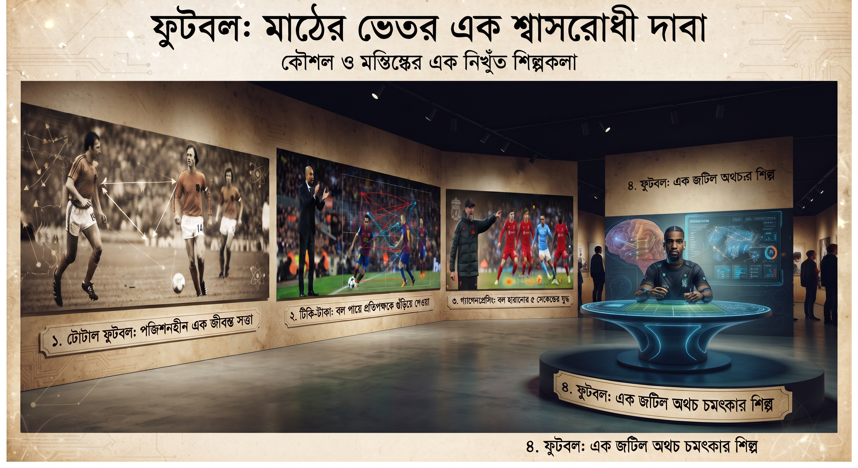 ফুটবল: মাঠের ভেতর এক শ্বাসরোধী দাবা কৌশল ও মস্তিষ্কের এক নিখুঁত শিল্পকলা
