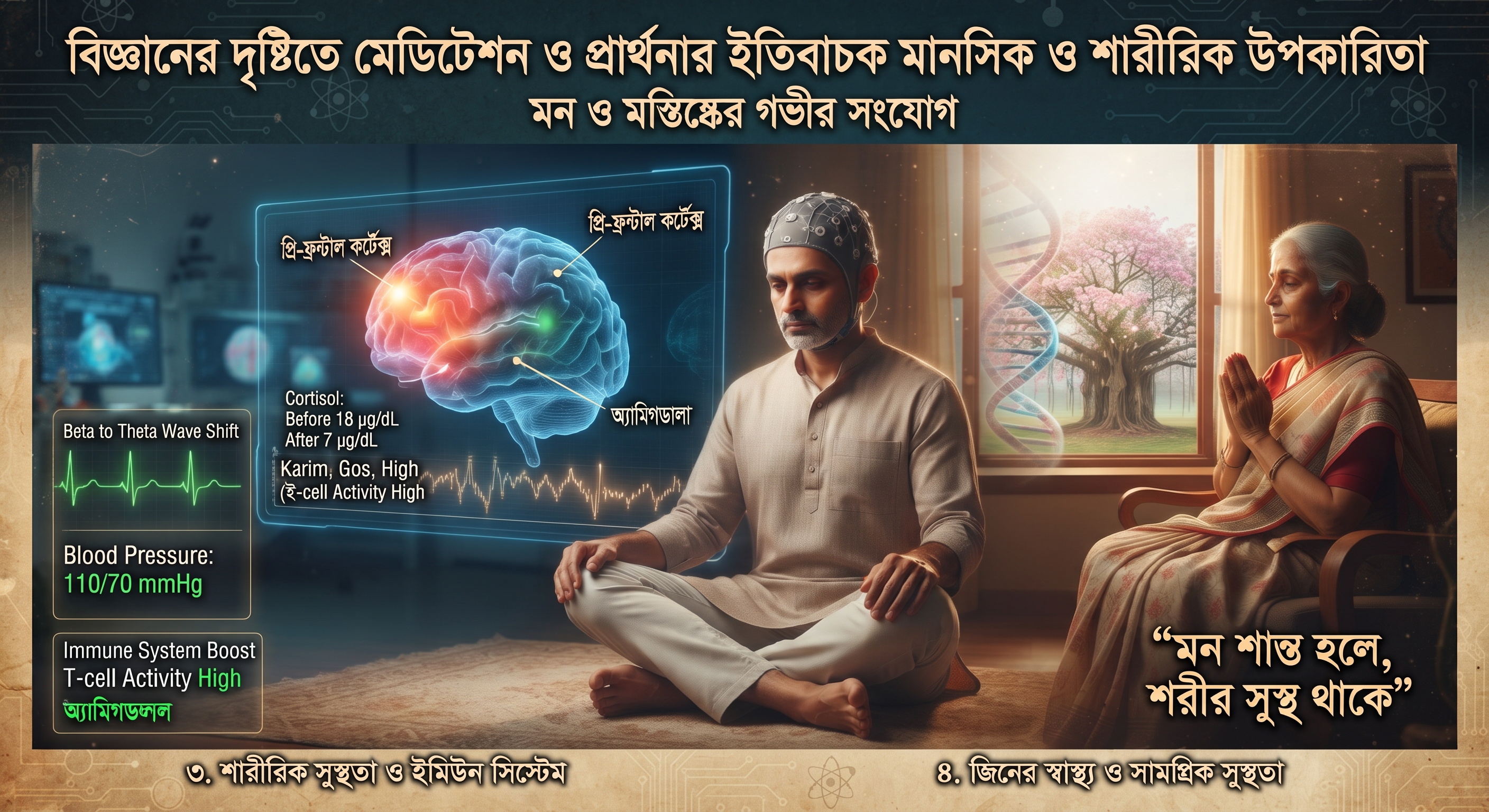 বিজ্ঞানের দৃষ্টিতে মেডিটেশন ও প্রার্থনার ইতিবাচক মানসিক ও শারীরিক উপকারিতা