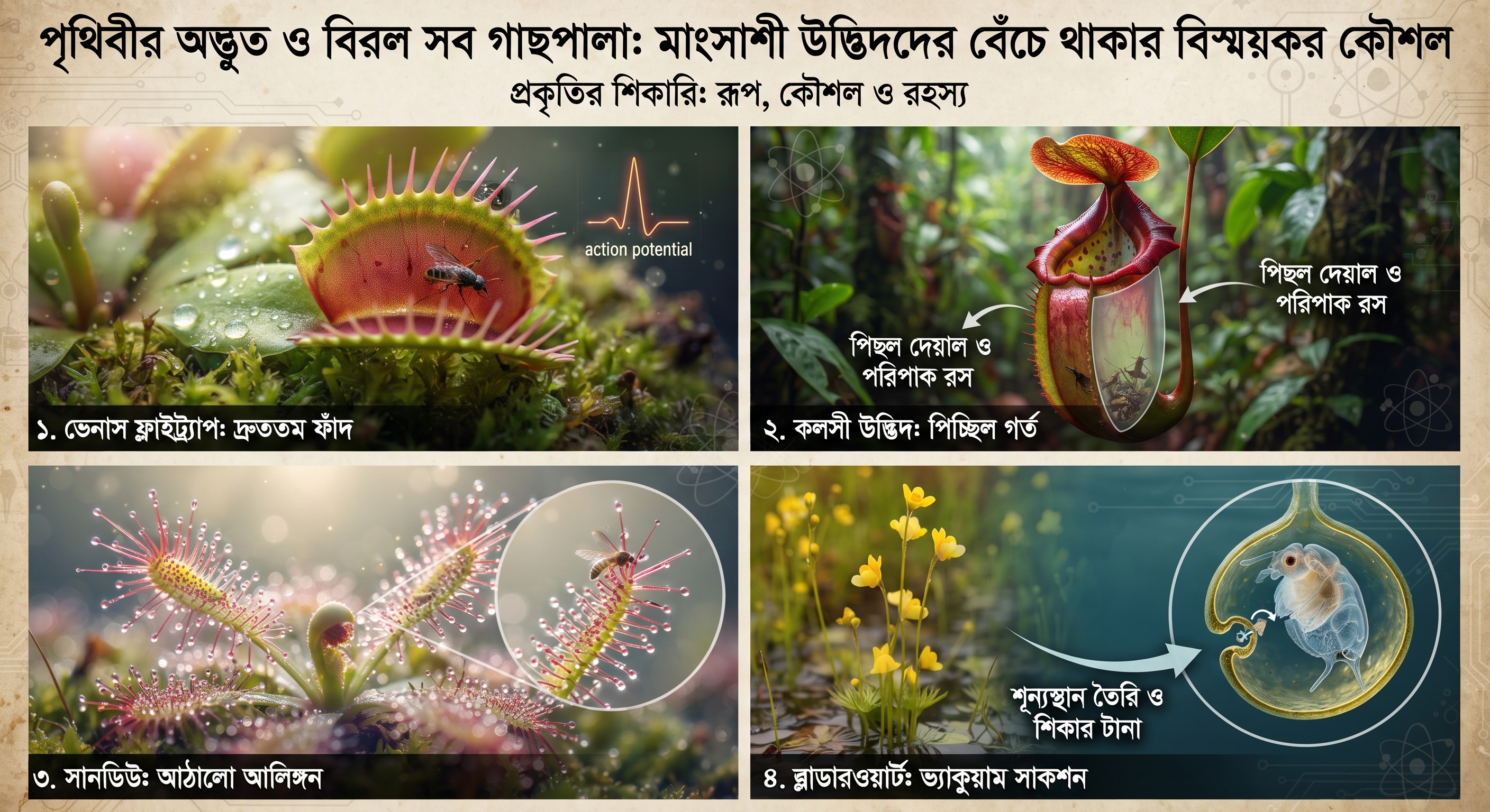 পৃথিবীর অদ্ভুত ও বিরল সব গাছপালা: মাংসাশী উদ্ভিদদের বেঁচে থাকার বিস্ময়কর কৌশল