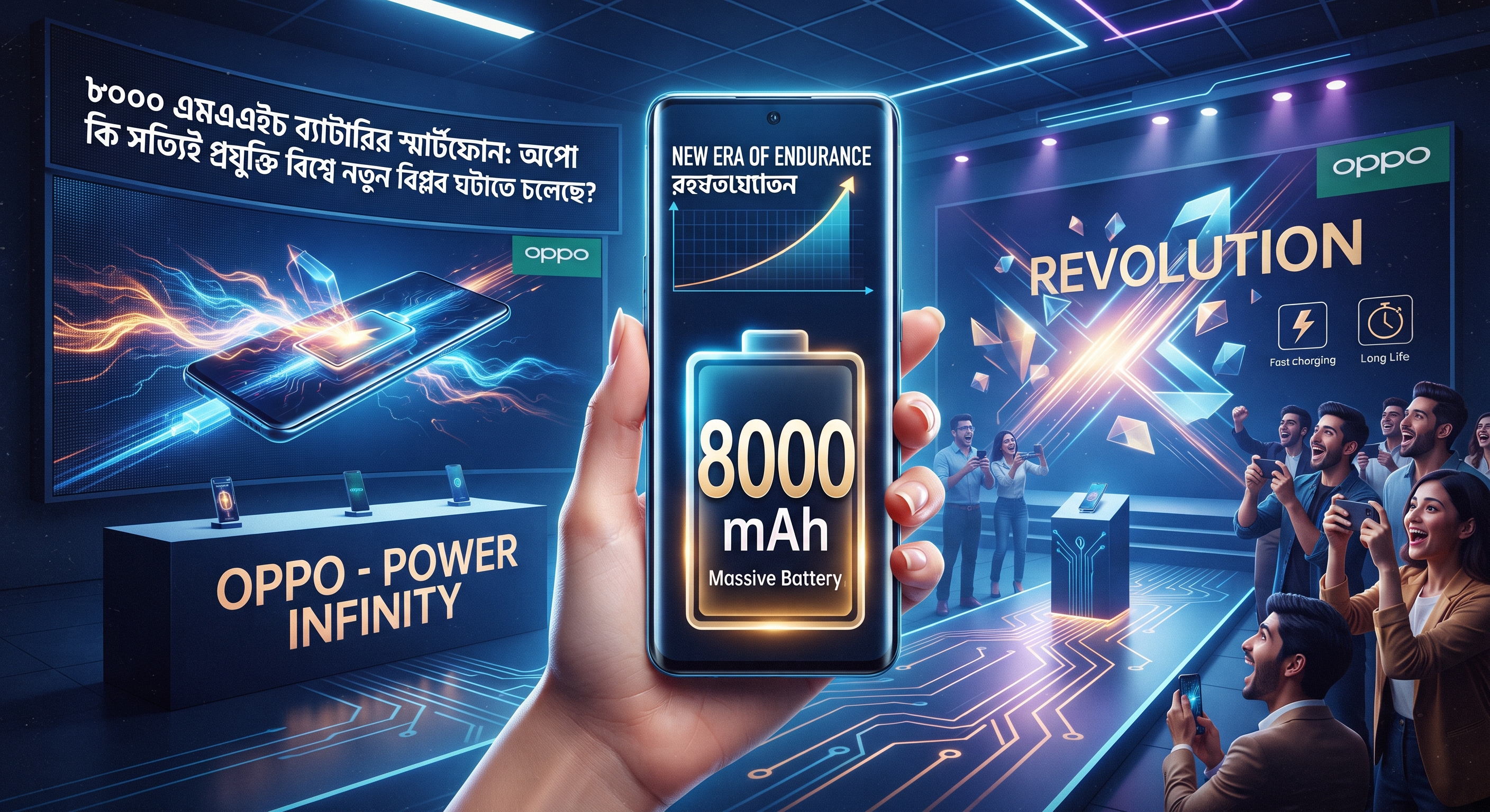 ৮০০০ এমএএইচ ব্যাটারির স্মার্টফোন: অপো কি সত্যিই প্রযুক্তি বিশ্বে নতুন বিপ্লব ঘটাতে চলেছে?