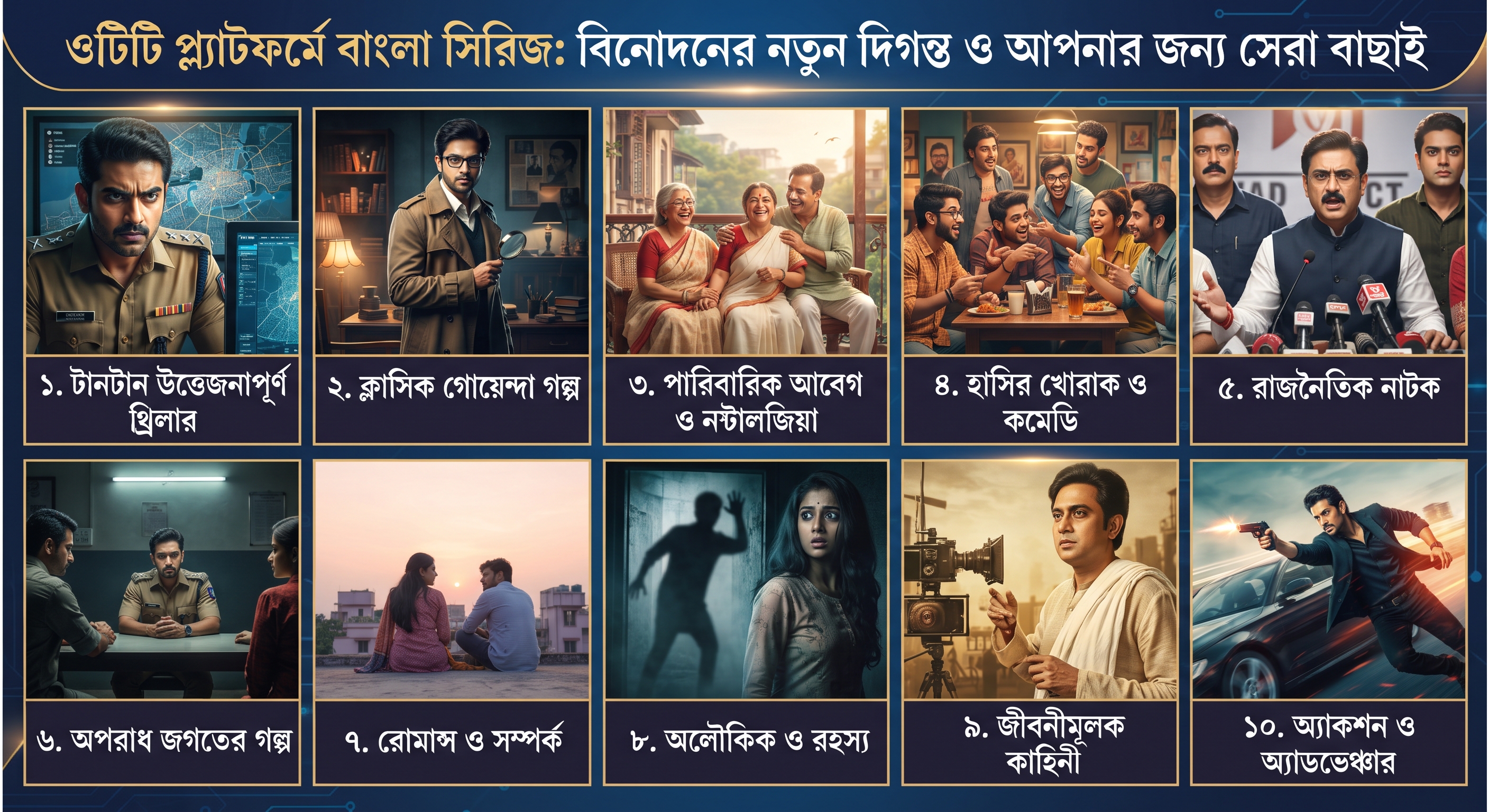 ওটিটি প্ল্যাটফর্মে বাংলা সিরিজ: বিনোদনের নতুন দিগন্ত ও আপনার জন্য সেরা বাছাই