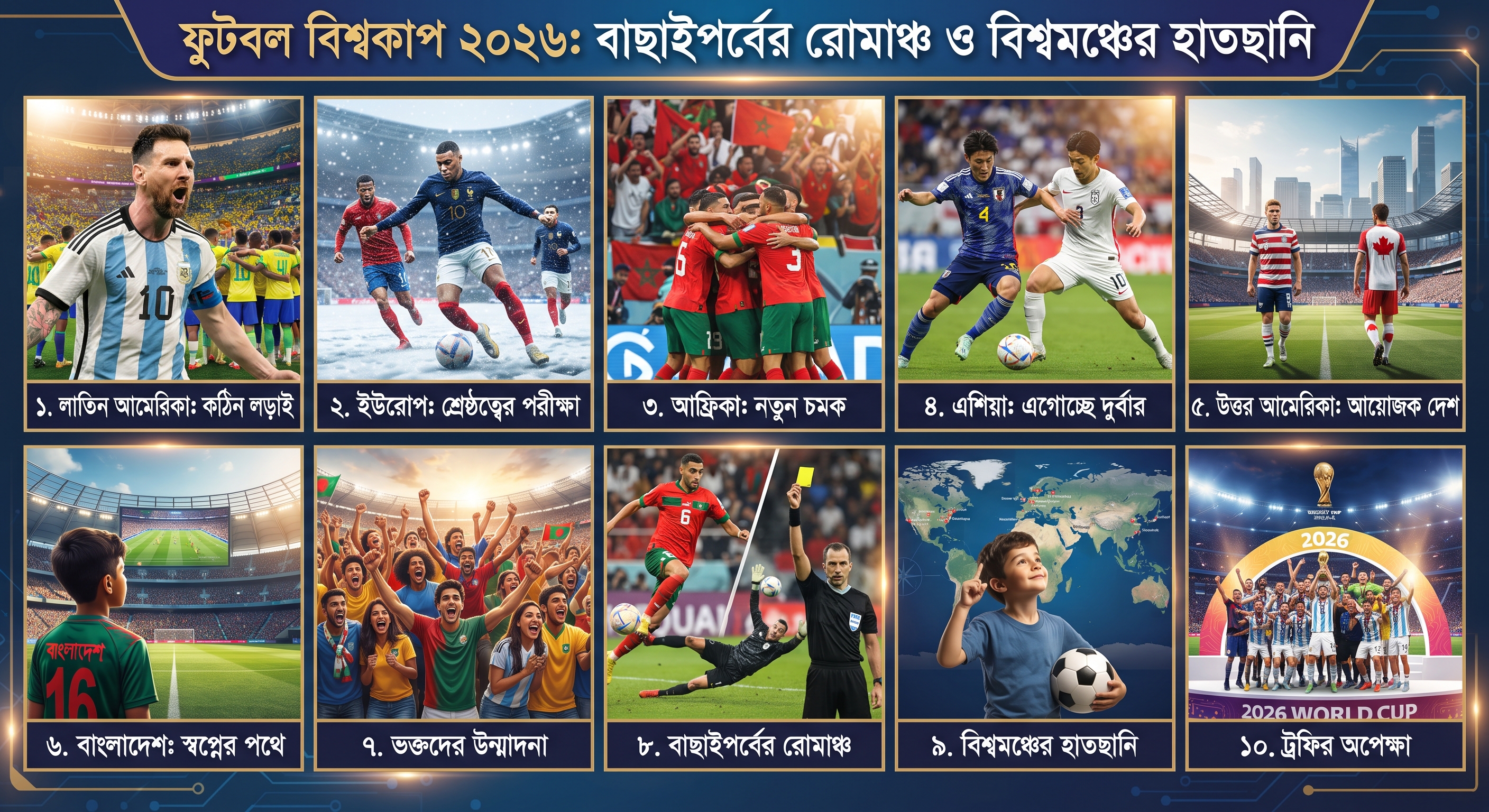 ফুটবল বিশ্বকাপ ২০২৬: বাছাইপর্বের রোমাঞ্চ ও বিশ্বমঞ্চের হাতছানি